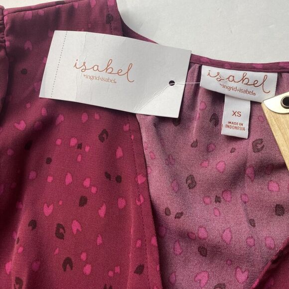 Ingrid & Isabel Maternity‎ 3/4 Sleeve Ruffle Waist Woven Top Size XS - Picture 8 of 16